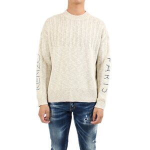 NWT - KENZO  Intarsia Men's Jumper Sweater OFF WHITE Color F962TO618880  👌